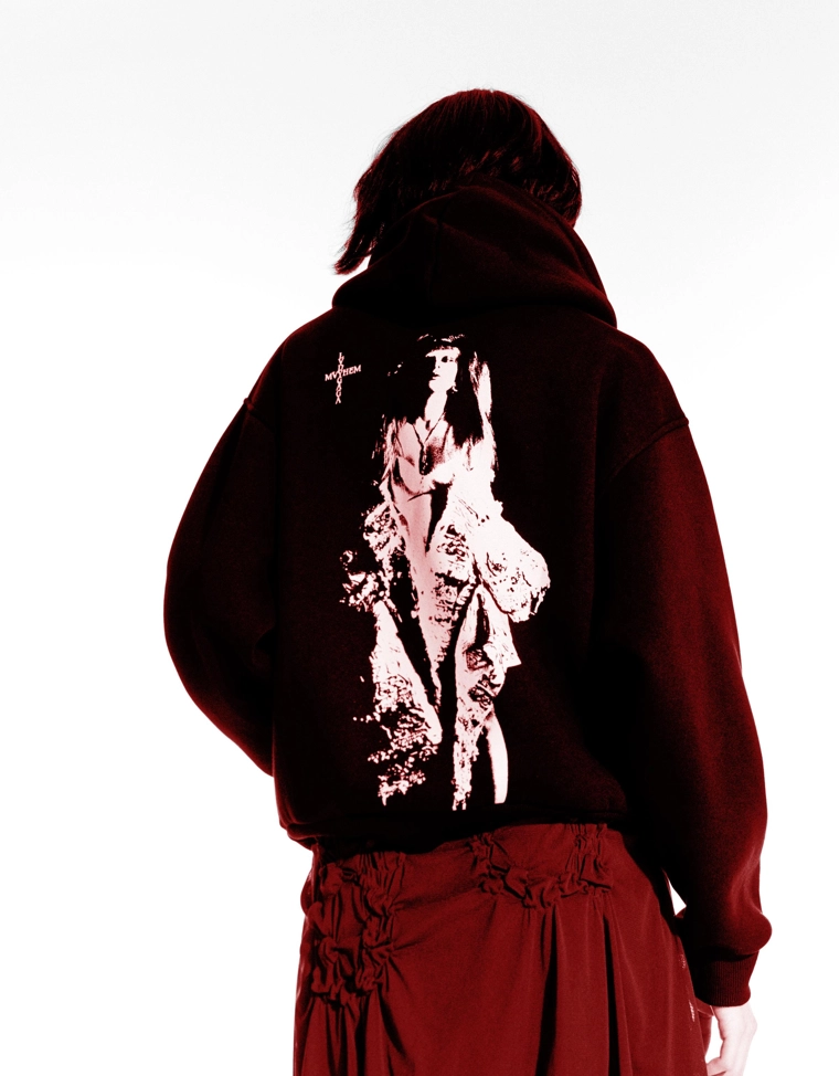 Худи Lady Gaga с капюшоном и принтом