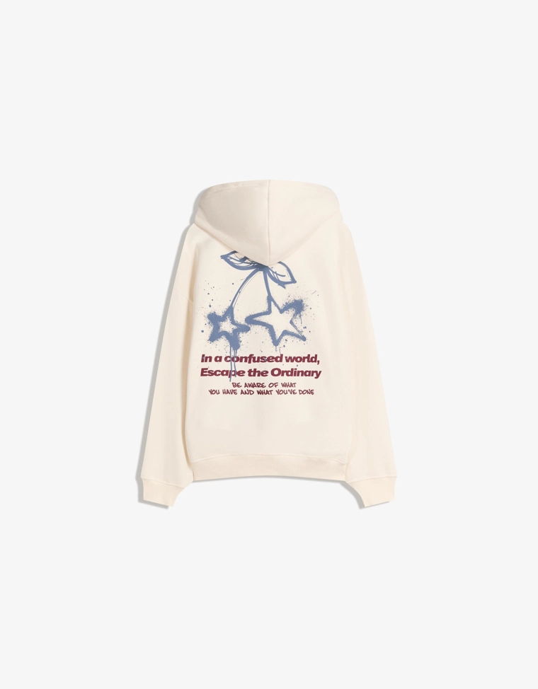 Худи с капюшоном и принтом