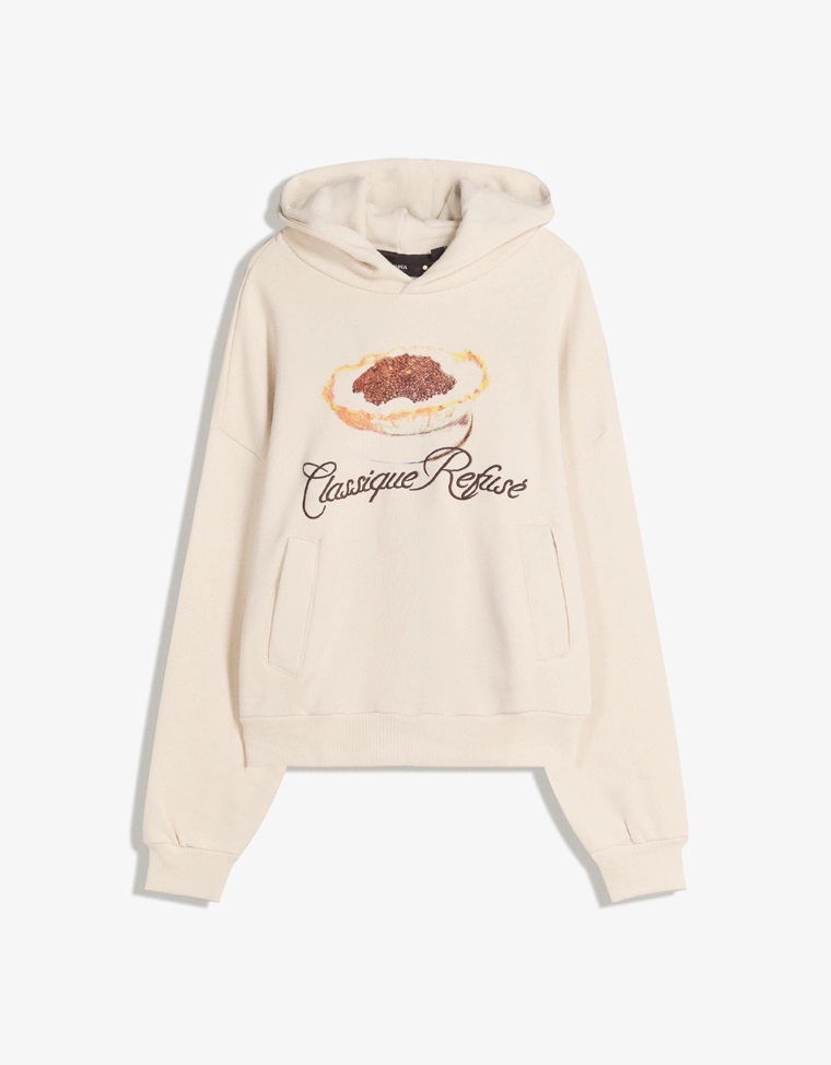 Худи с капюшоном, принтом и вышивкой