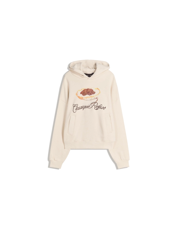 Худи с капюшоном, принтом и вышивкой