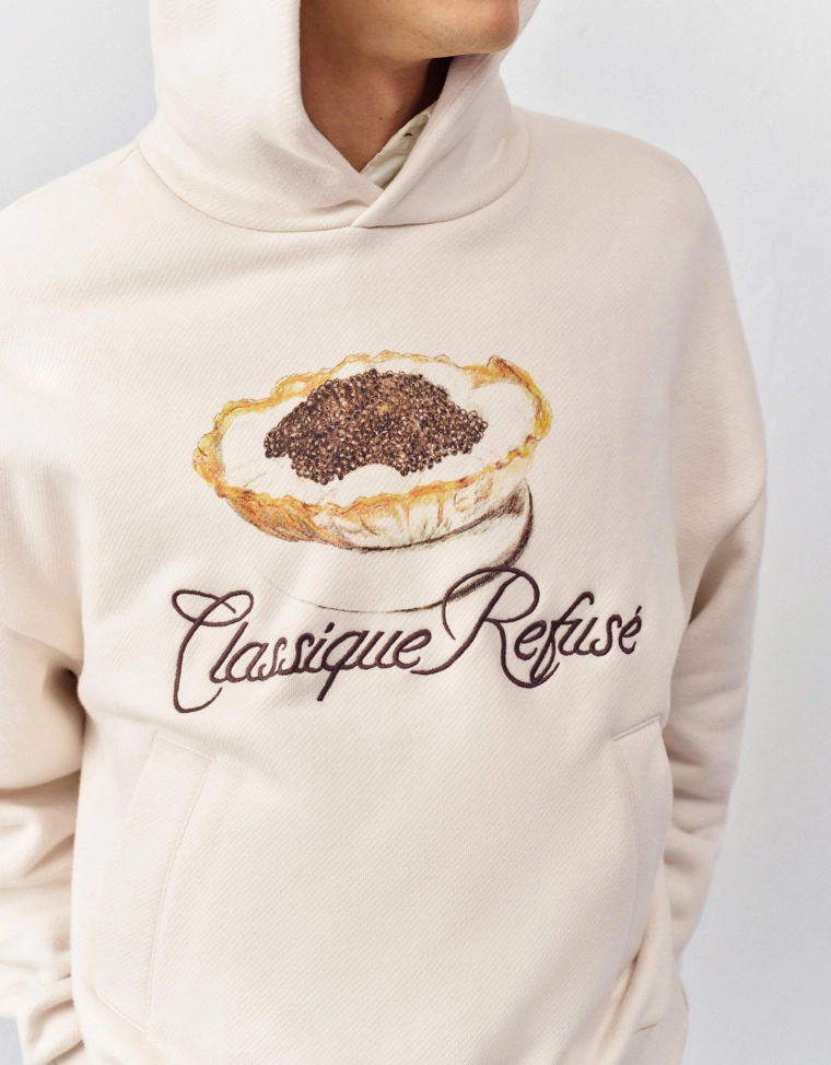 Худи с капюшоном, принтом и вышивкой