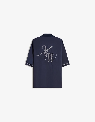 Укороченная рубашка из сатина с короткими рукавами- Заказать в России