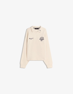 Поло с длинными рукавами и принтом- Заказать в России