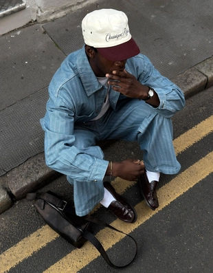 Джинсовая куртка в полоску- Заказать в России