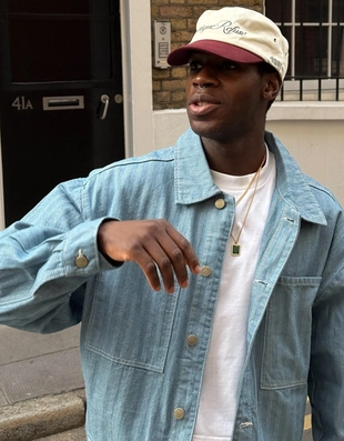 Джинсовая куртка в полоску- Заказать в России