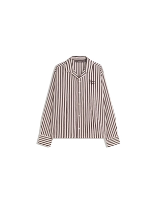 Рубашка геометрического кроя с вышивкой и принтом- Заказать в России