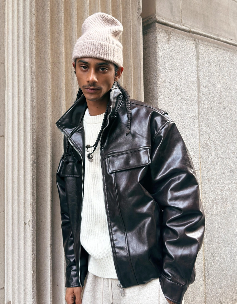 Куртка из искусственной кожи