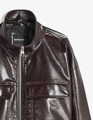 Куртка из искусственной кожи- Заказать в России