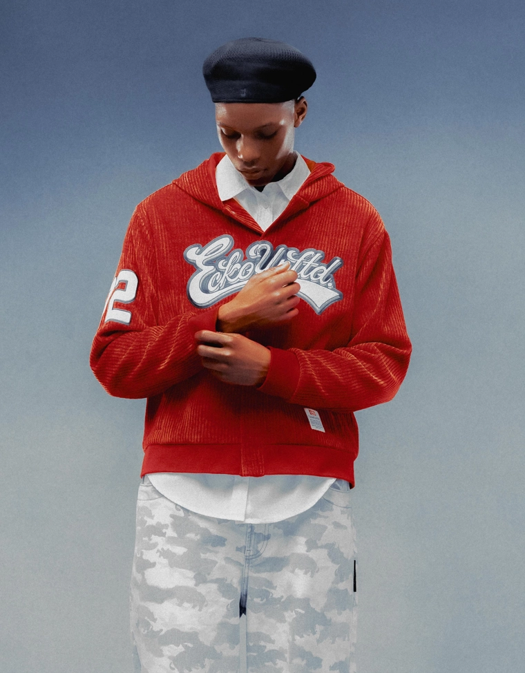 Ecko unltd широкий вельветовый рубашка-оверсайз