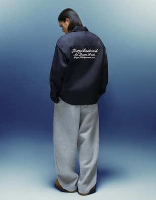 Джинсовая рубашка оверсайз- Заказать в России