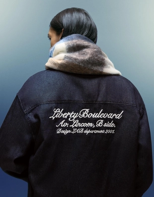 Джинсовая рубашка оверсайз- Заказать в России