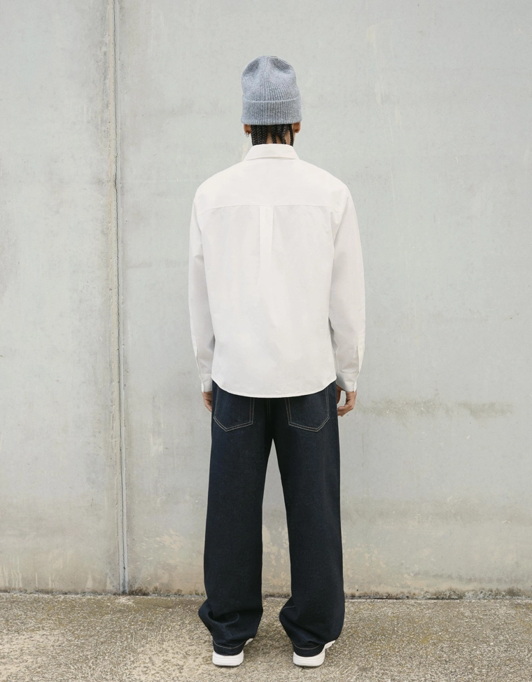 Рубашка объемного кроя с принтом