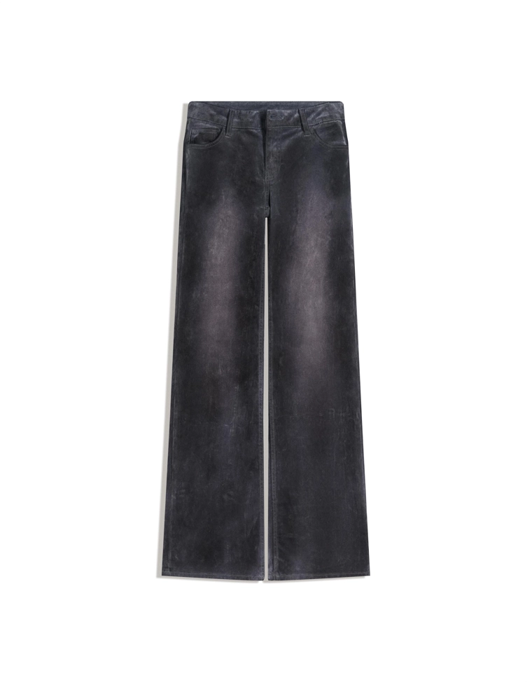 Джинсы буткат с эффектом бархата