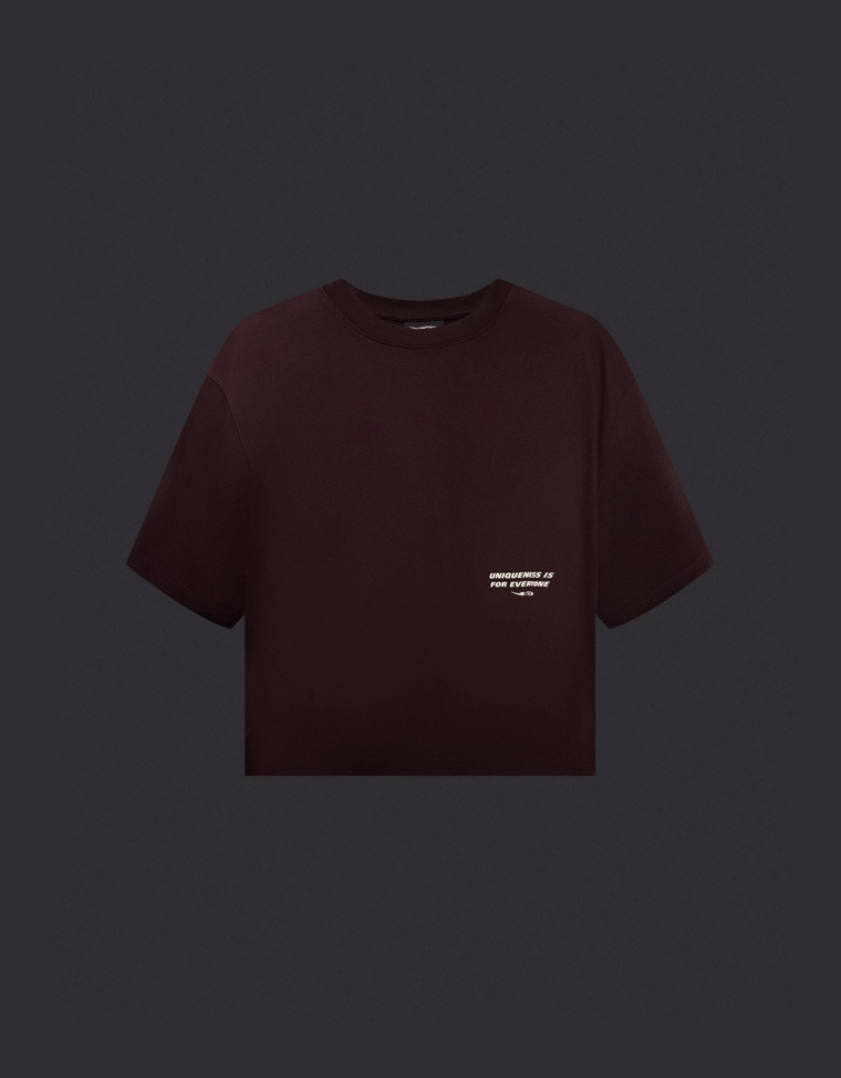 Футболка геометрического кроя с короткими рукавами и принтом out of core