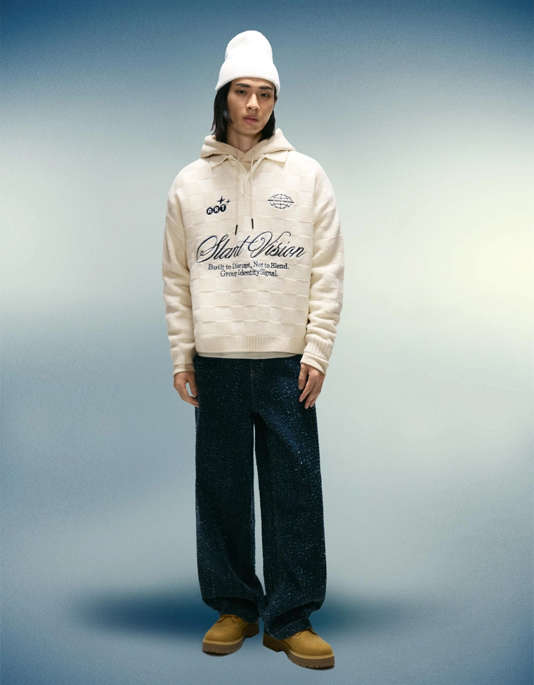 Джемпер с воротником поло и принтом