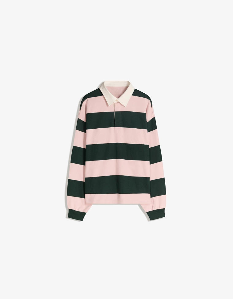 Поло из флиса в полоску