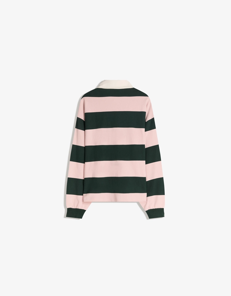 Поло из флиса в полоску