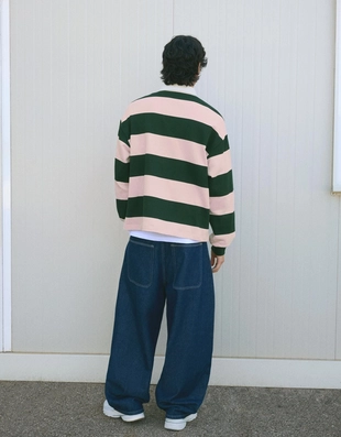 Поло из флиса в полоску- Заказать в России