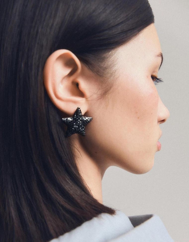 Блестящие серьги-звезды
