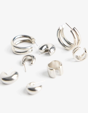 Набор из 8 серег и серьги-каффа SIGNATURE EDITION- Заказать в России