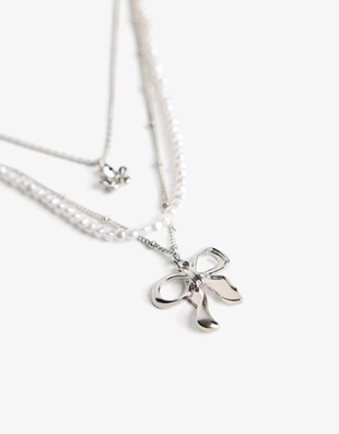 Набор из трех ожерелий с искусственным жемчугом- Заказать в России