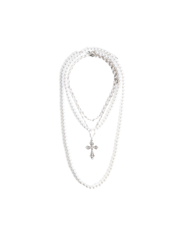 Набор из 2 ожерелий с искусственным жемчугом