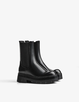 ANKLE BOOTS WITH ELASTIC DETAIL- Заказать в России