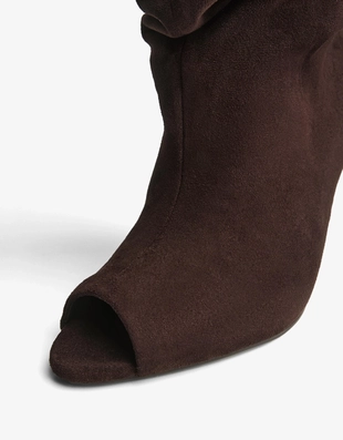 Сапоги на шпильке с разрезом- Заказать в России