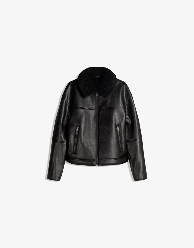 Куртка из искусственной кожи