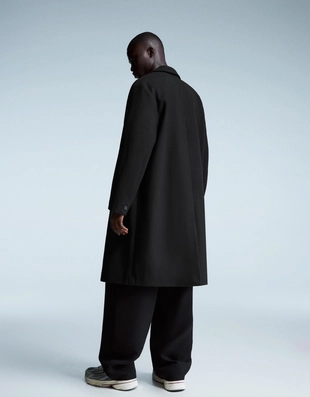 Длинное пальто из ткани- Заказать в России