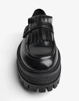 Мокасины на толстой подошве с пряжкой- Заказать в России