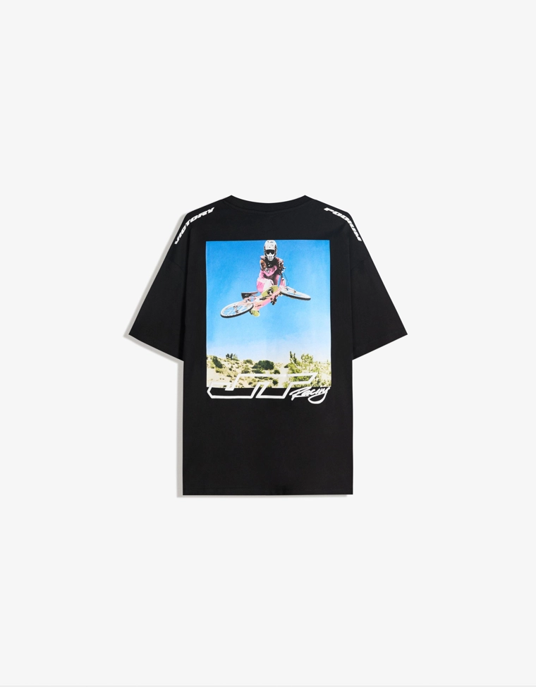 Футболка с короткими рукавами и принтом JT Racing