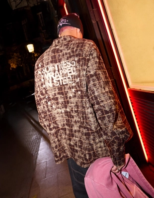 Рубашка оверсайз в клетку- Заказать в России