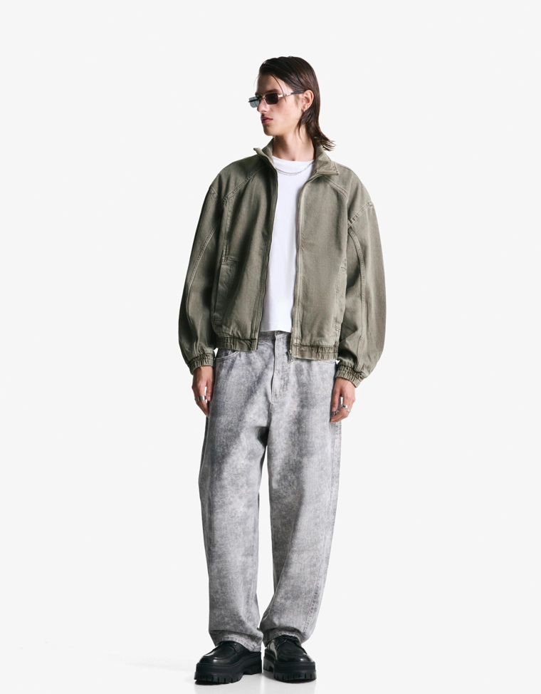 Куртка с эффектом стирки