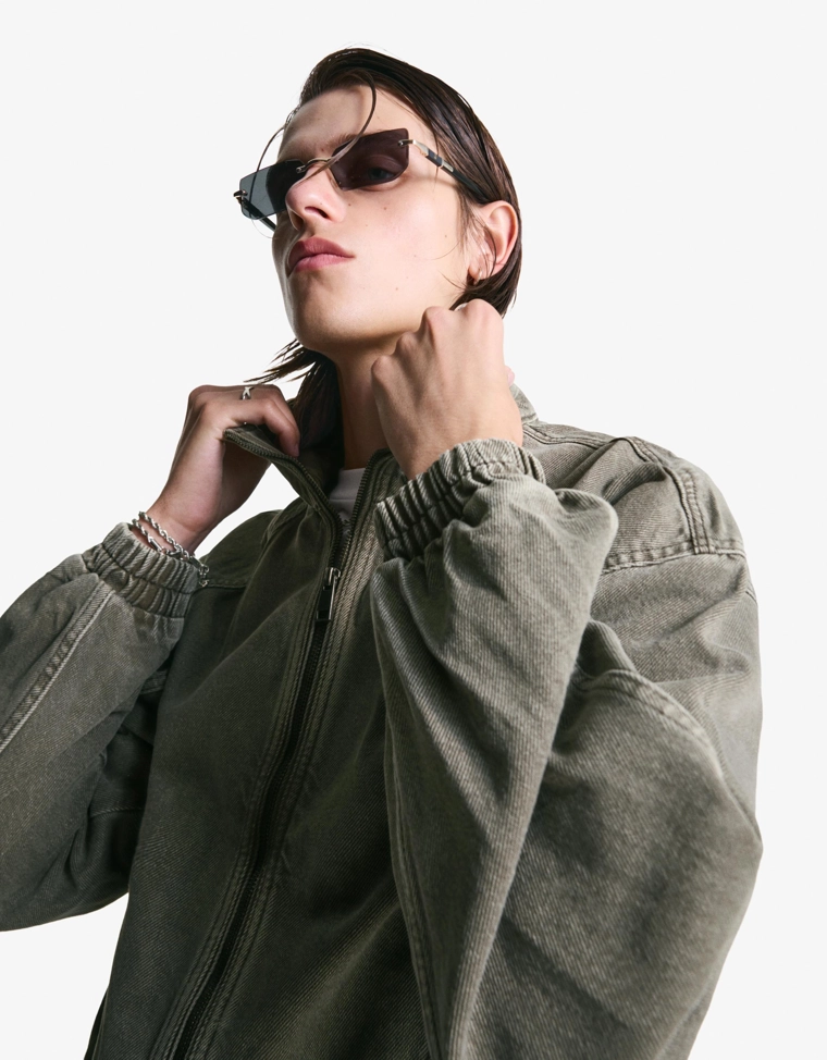 Куртка с эффектом стирки