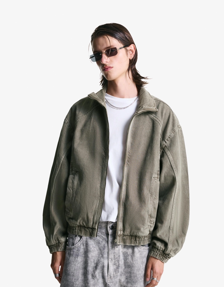 Куртка с эффектом стирки