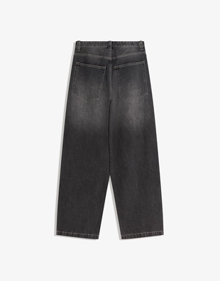 Джинсы свободного кроя со стразами и цифровым фильтром- Заказать в России