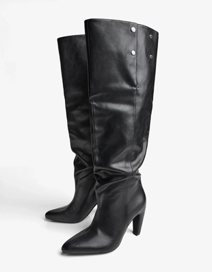 WIDE-LEG HEELED BOOTS- Заказать в России