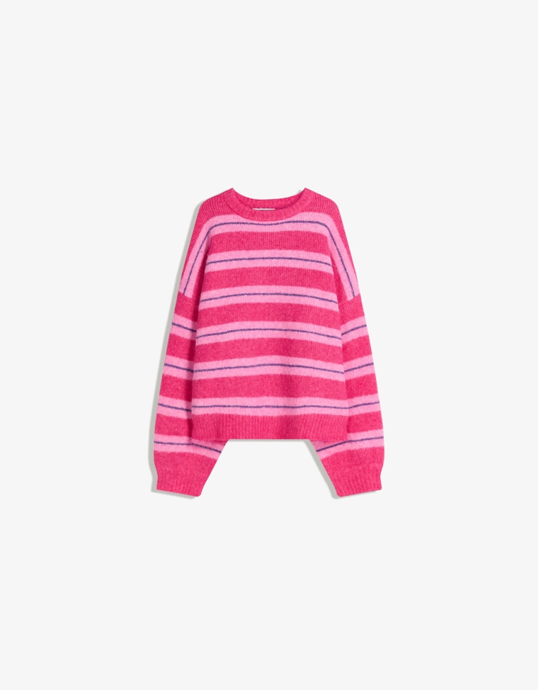 Свитер в разноцветную полоску