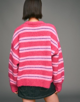 Свитер в разноцветную полоску- Заказать в России