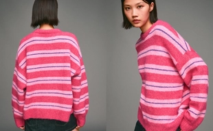 Свитер в разноцветную полоску- Заказать в России