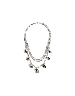 Цепочка с подвесками-розами- Заказать в России