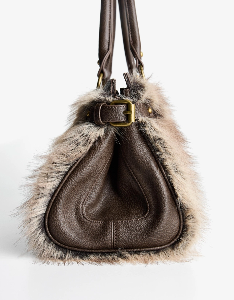 Сумка с искусственным мехом