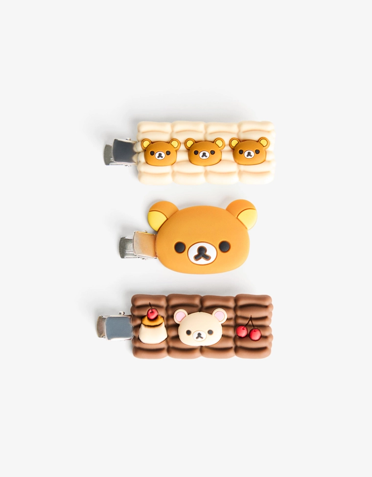 Набор из 3 заколок для волос Rilakkuma