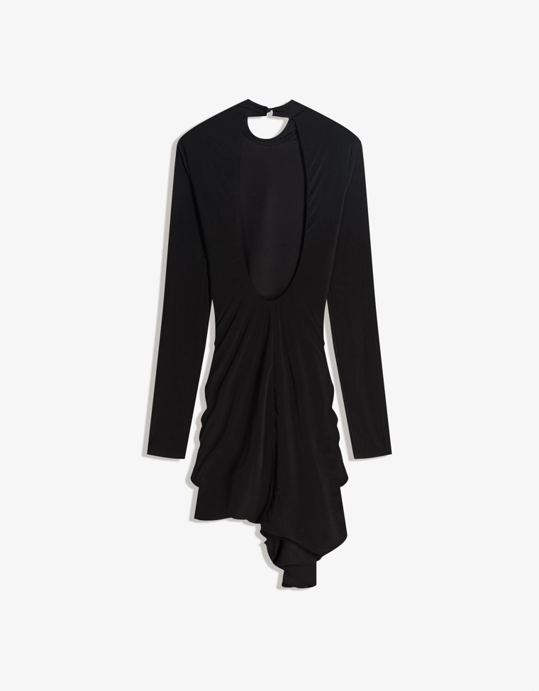 Мини-платье с поясом-кушаком со сборкой и цветочным принтом