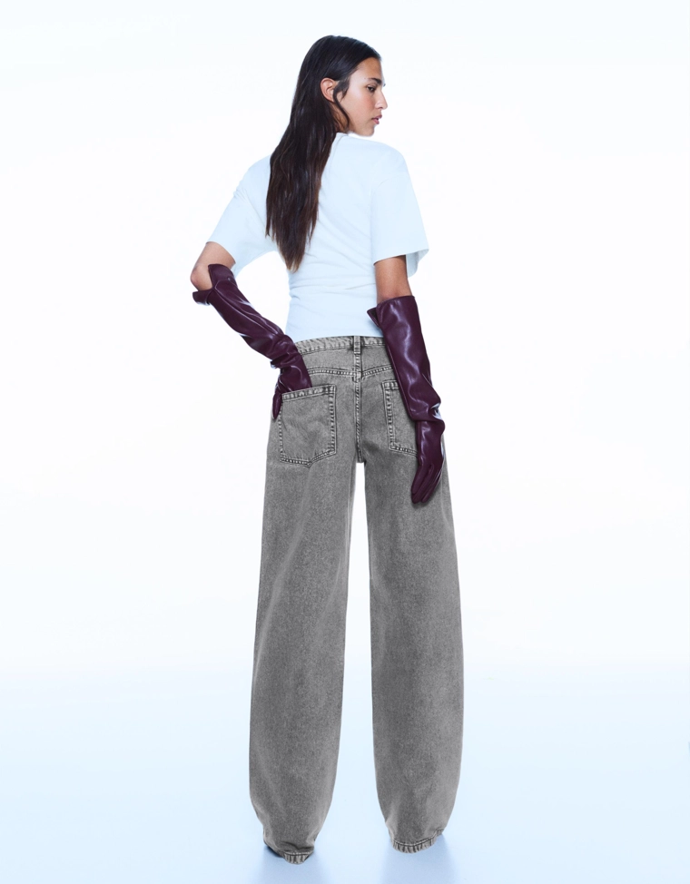 Брюки barrel с пайетками