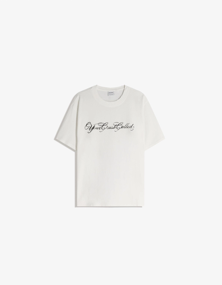 Футболка геометрического кроя с короткими рукавами и принтом