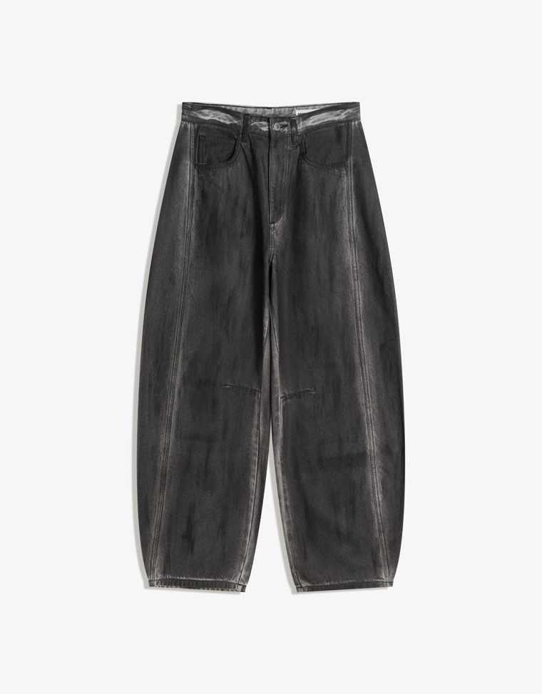 Брюки barrel с принтом