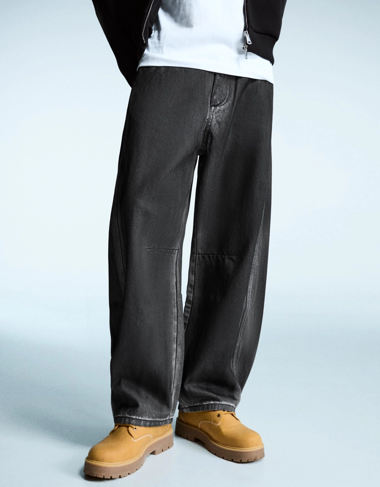 Брюки barrel с принтом