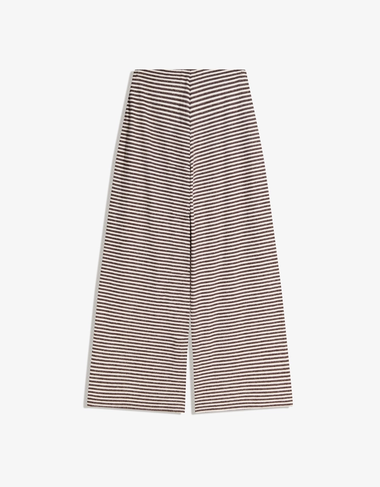 Трикотажные брюки свободного кроя в полоску